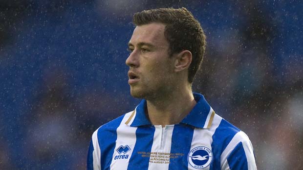 Brighton & Hove Albion midfielder Ashley Barnes.